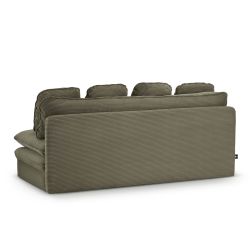 Banquette NOMA velours côtelé vert 3 places