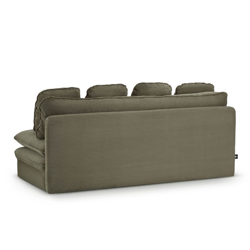 Banquette NOMA velours côtelé vert 3 places