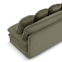 Banquette NOMA velours côtelé vert 3 places