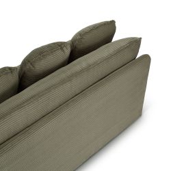 Banquette NOMA velours côtelé vert 3 places
