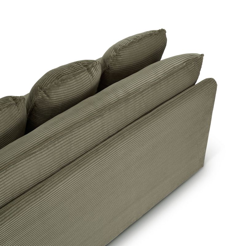 Banquette NOMA velours côtelé vert 3 places