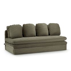 Banquette NOMA velours côtelé vert 3 places
