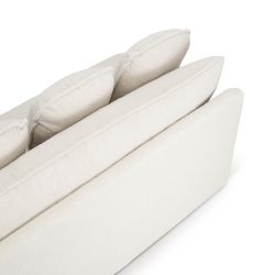 Banquette NOMA tissu bouclette grège 3 places