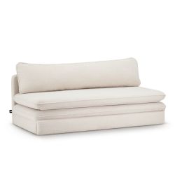 Banquette NOMA tissu bouclette grège 3 places