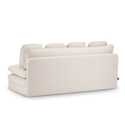 Banquette NOMA tissu bouclette grège 3 places