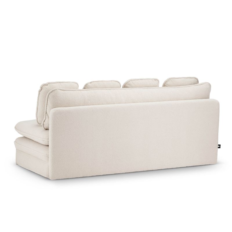 Banquette NOMA tissu bouclette grège 3 places