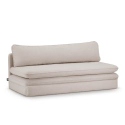 Banquette NOMA tissu bouclette taupe 3 places