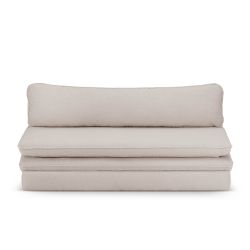 Banquette NOMA tissu bouclette taupe 3 places