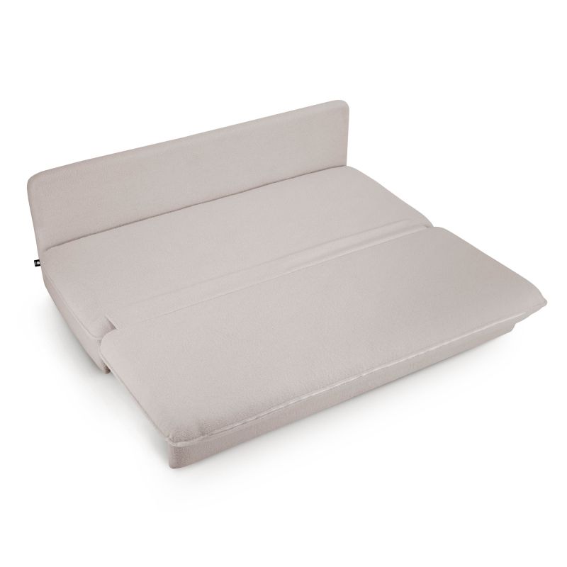 Banquette NOMA tissu bouclette taupe 3 places
