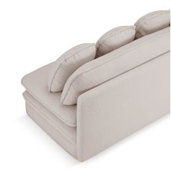 Banquette NOMA tissu bouclette taupe 3 places