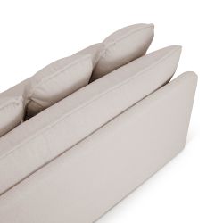 Banquette NOMA tissu bouclette taupe 3 places