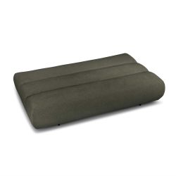Canapé droit PIO convertible tissu bouclette vert kaki 3 places
