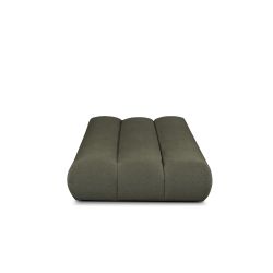 Canapé droit PIO convertible tissu bouclette vert kaki 3 places