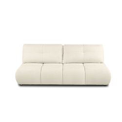 Canapé droit TASCA convertible tissu bouclette grège 3 places