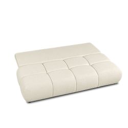Canapé droit TASCA convertible tissu bouclette grège 3 places