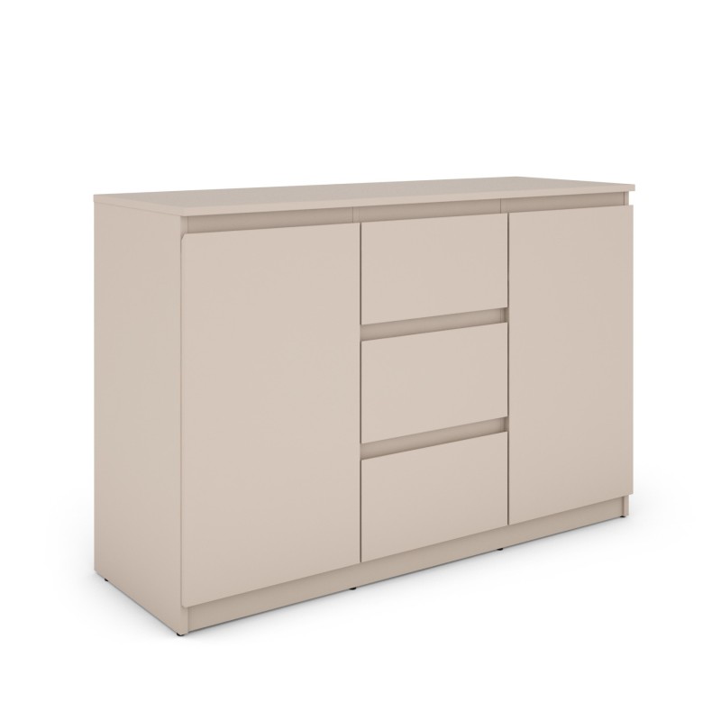 Buffet SNORRI cachemire 2 portes 3 tiroirs