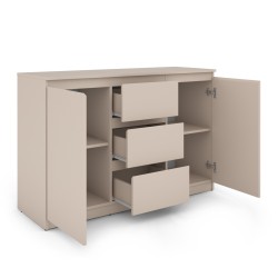 Buffet SNORRI cachemire 2 portes 3 tiroirs