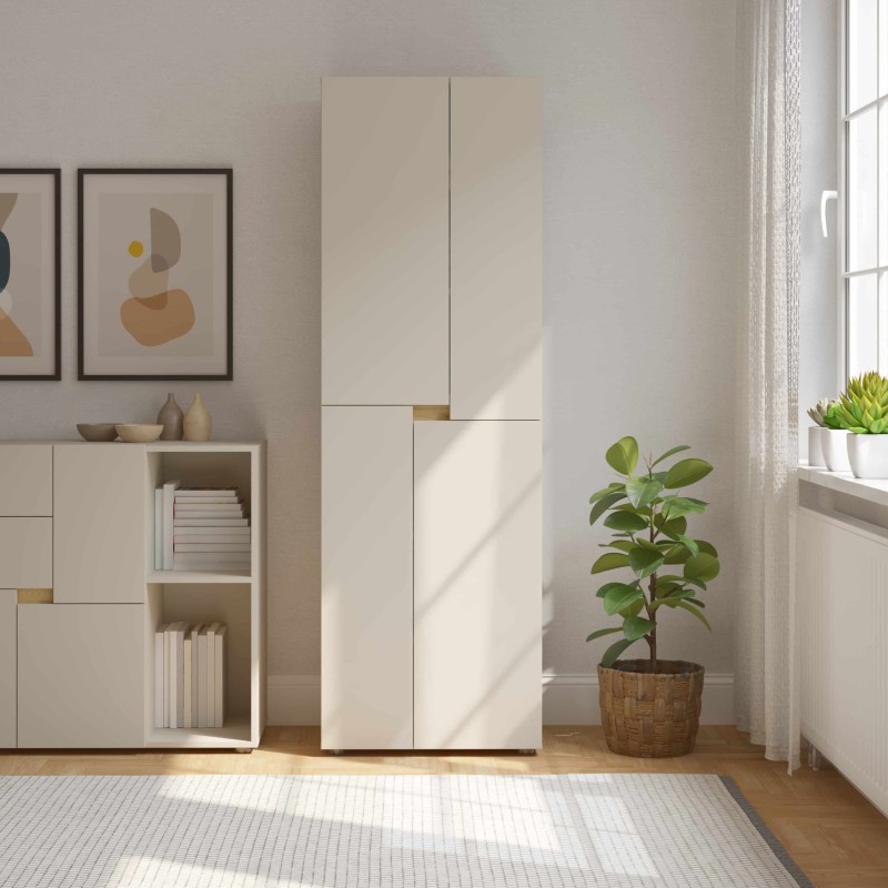 Armoire enfant INGA cachemire 4 portes h184cm