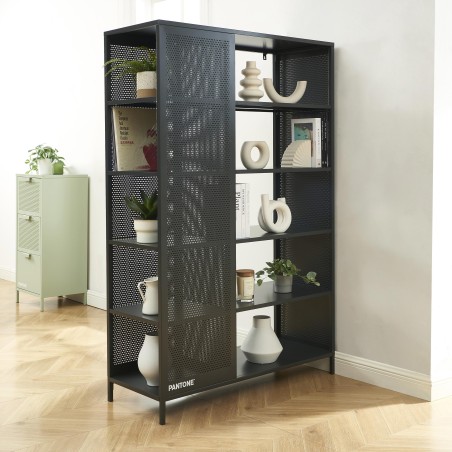 Bibliothèque PANTONE métal gris anthracite h180cm