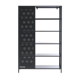 Bibliothèque PANTONE métal gris anthracite h180cm