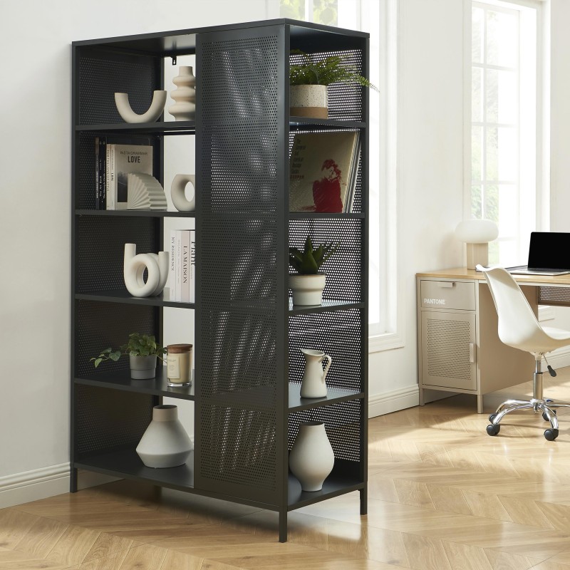 Bibliothèque PANTONE métal gris anthracite h180cm