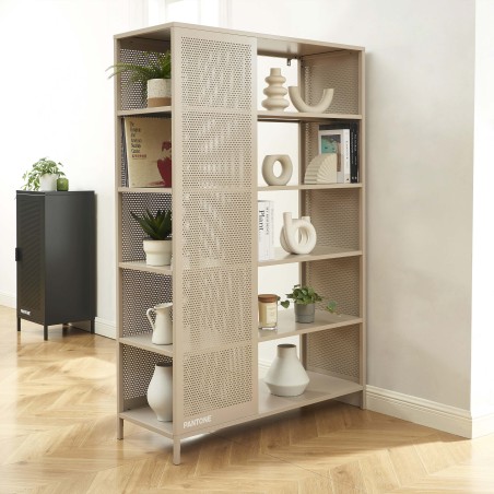 Bibliothèque PANTONE métal taupe h180cm