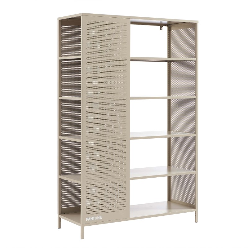 Bibliothèque PANTONE métal taupe h180cm