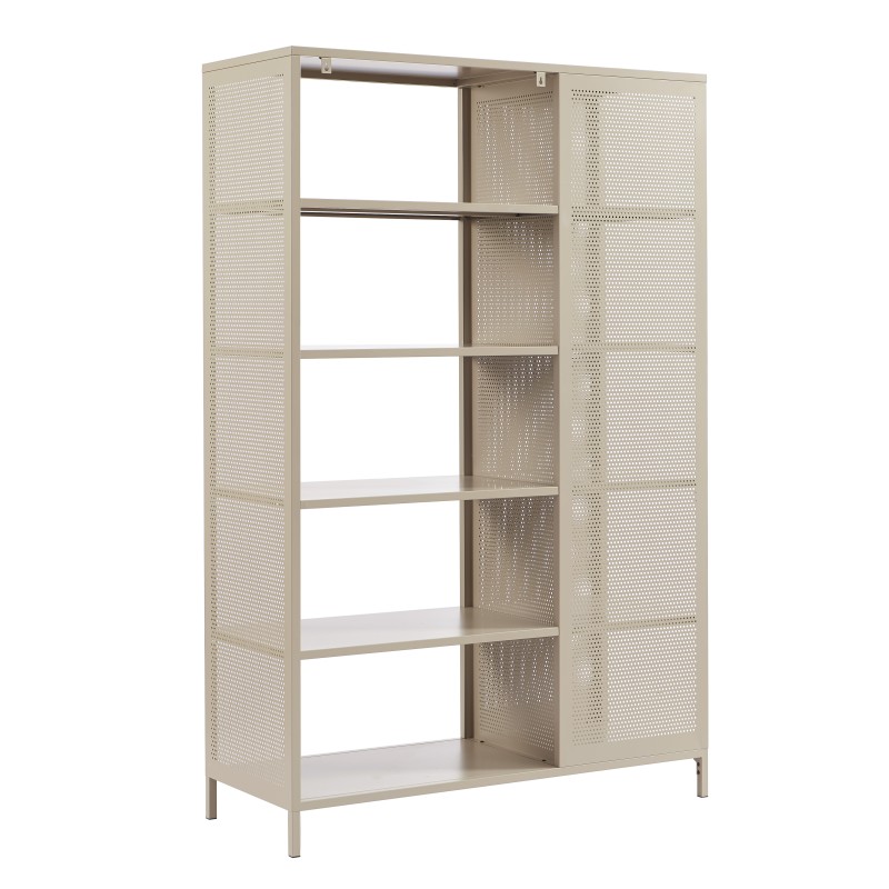 Bibliothèque PANTONE métal taupe h180cm