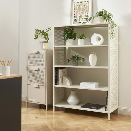 Bibliothèque PANTONE métal beige sable h145cm