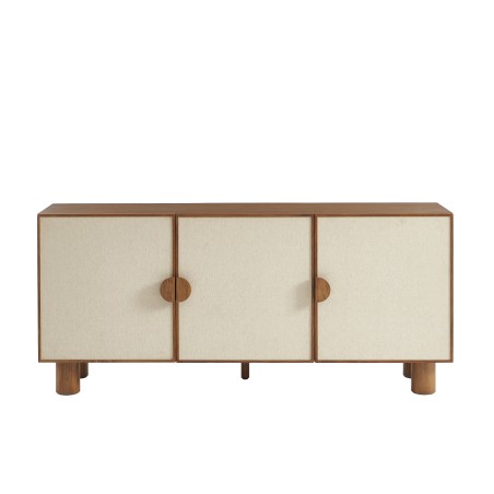 Buffet GASTON 3 portes placage frêne et tissu 170cm