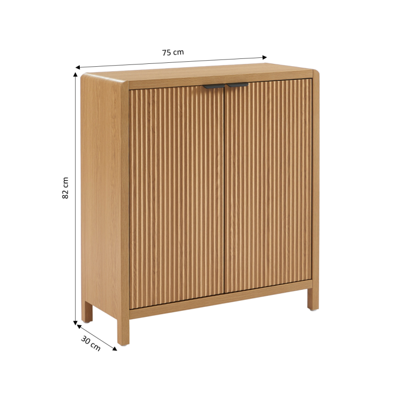 Buffet UTICA effet chêne 2 portes