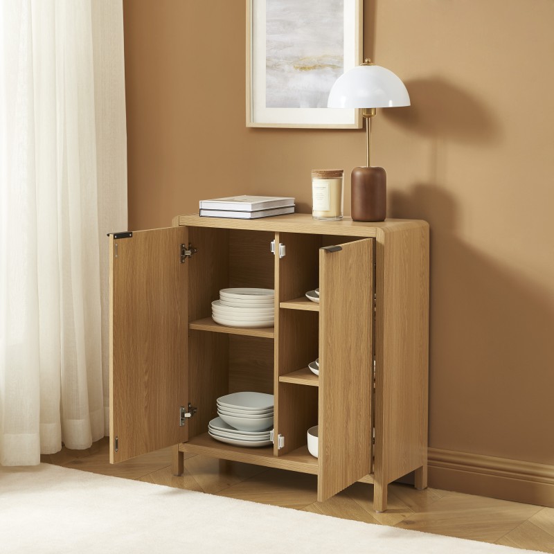 Buffet UTICA effet chêne 2 portes