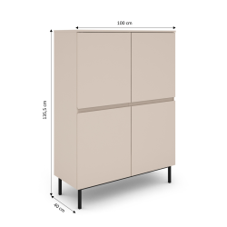 Buffet haut ARNI cachemire 4 portes