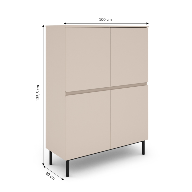 Buffet haut ARNI cachemire 4 portes