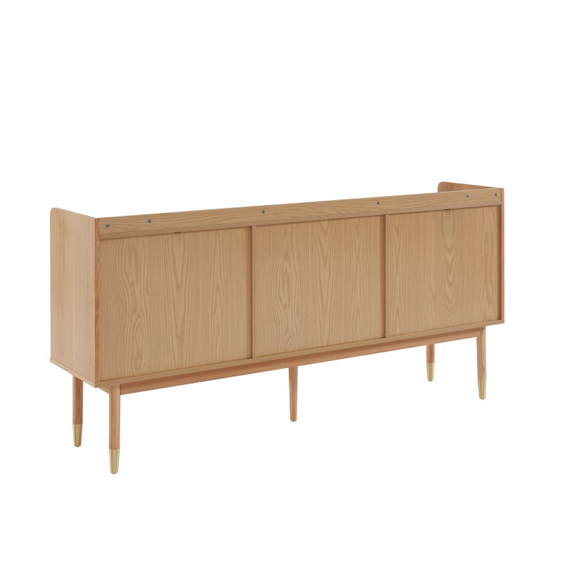Buffet LEON chêne et cannage rotin 180cm