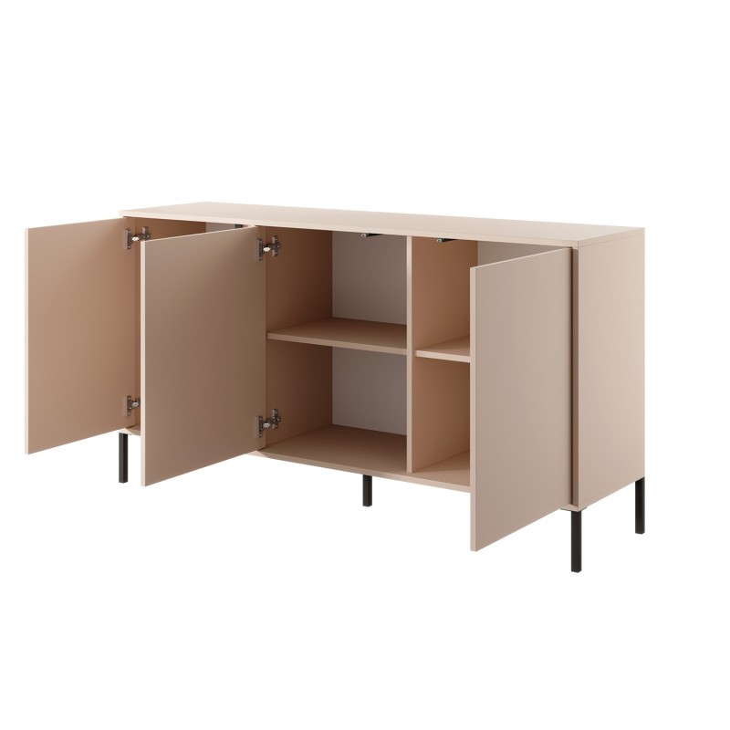 Buffet HULDA beige 3 portes 153cm