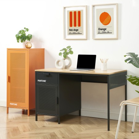 Bureau PANTONE métal gris anthracite 120cm