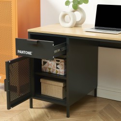 Bureau PANTONE métal gris anthracite 120cm