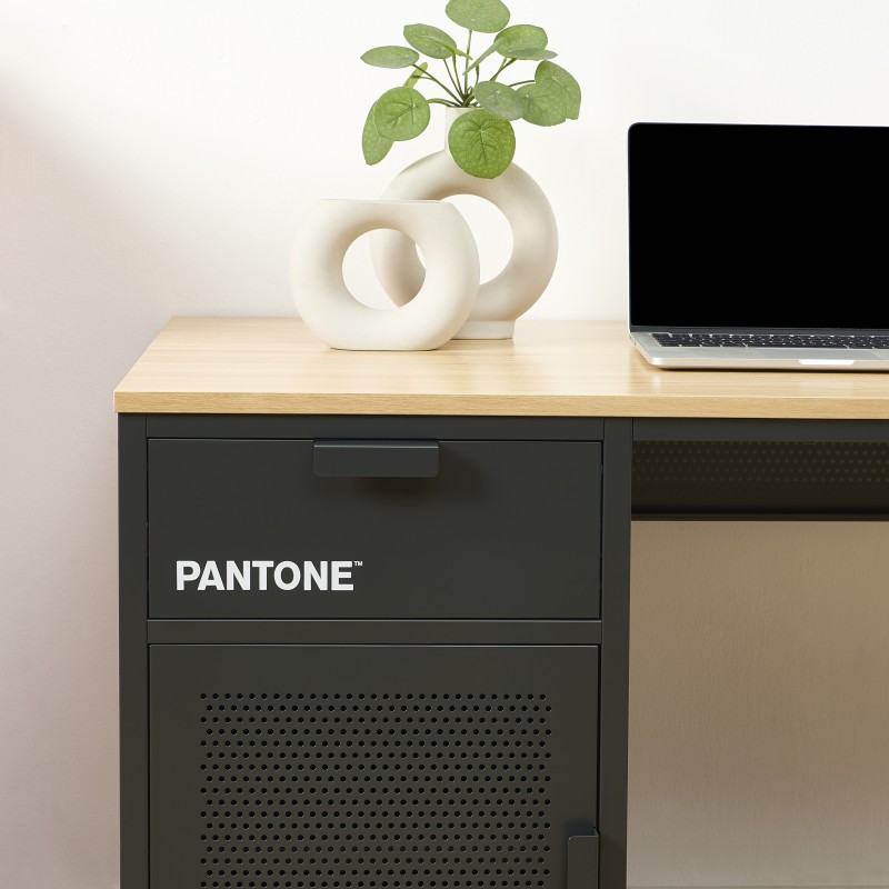 Bureau PANTONE métal gris anthracite 120cm