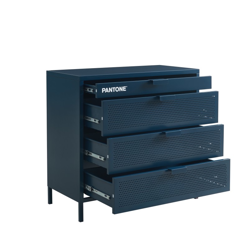 Commode PANTONE 4 tiroirs bleu nuit 80cm