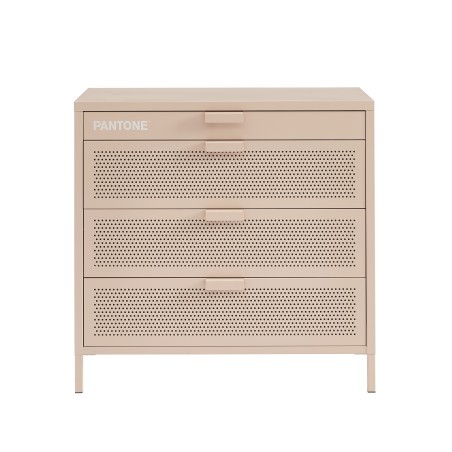 Commode PANTONE métal rose blush 4 tiroirs 80cm