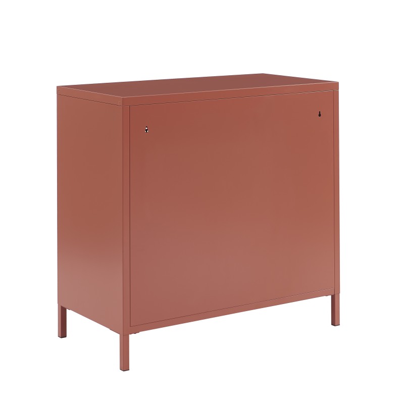Commode PANTONE métal terracotta 4 tiroirs 80cm