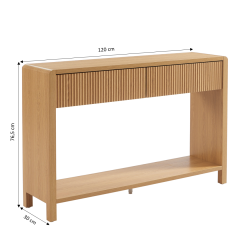 Console UTICA effet chêne 2 tiroirs