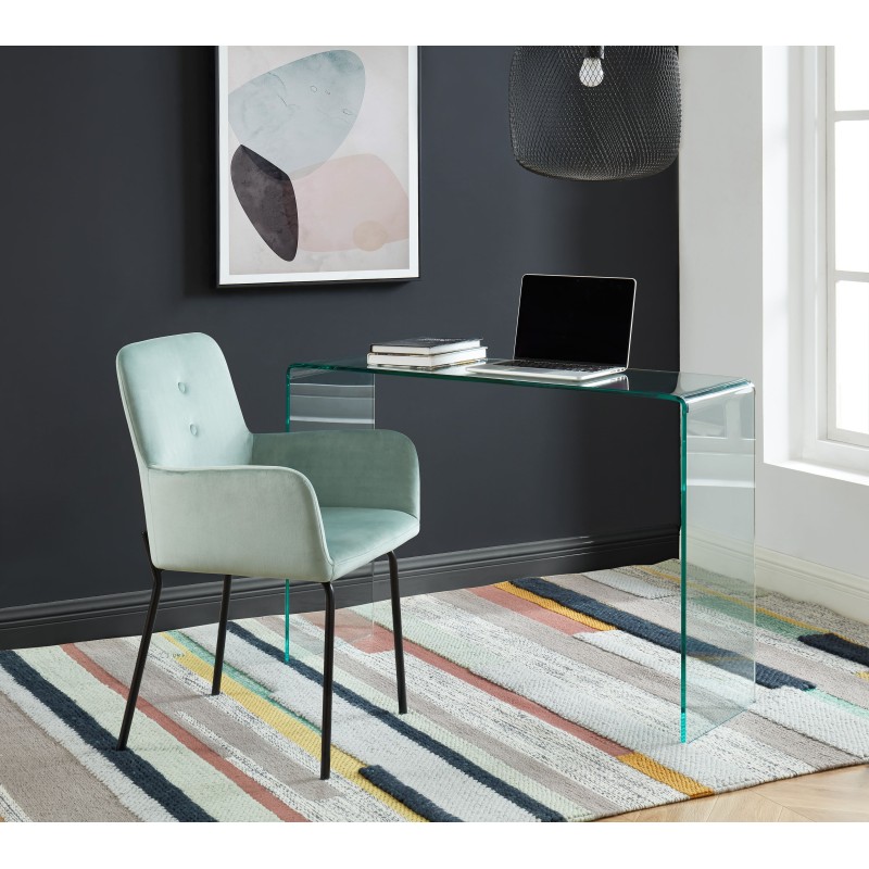 Console GINZA  verre trempé transparent 110cm