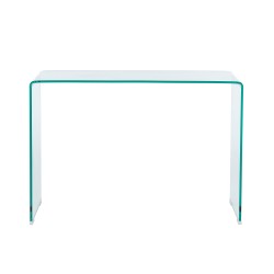 Console GINZA  verre trempé transparent 110cm
