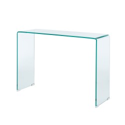 Console GINZA  verre trempé transparent 110cm