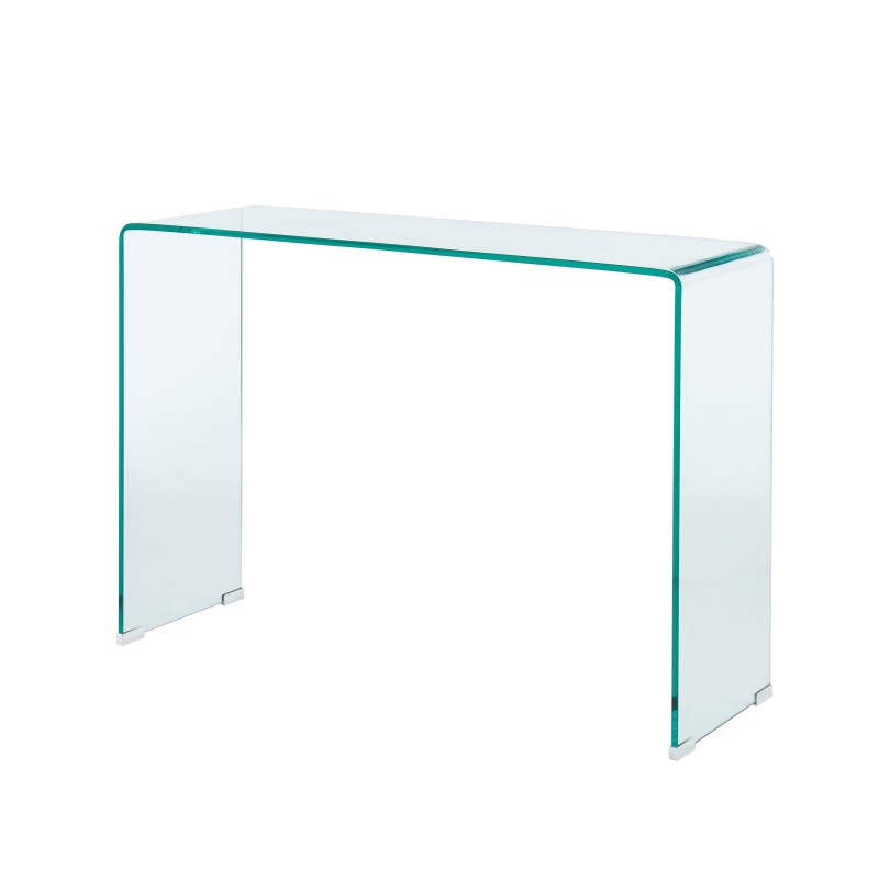 Console GINZA  verre trempé transparent 110cm