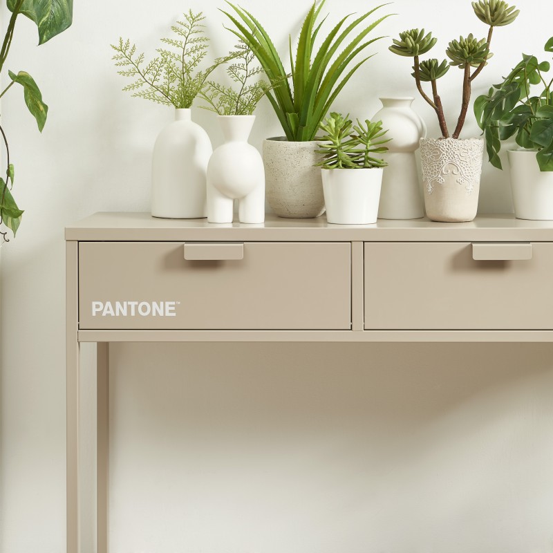 Console PANTONE métal taupe 100cm