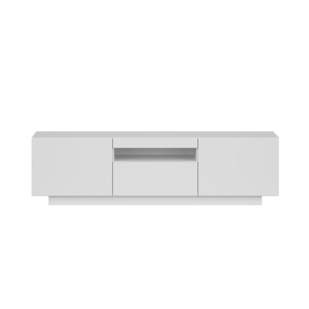 Meuble TV BIRNA blanc mat 3 portes 150cm