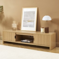 Meuble TV UTICA effet chêne 160cm